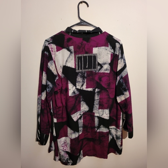 100% Rayon Blue Sky Blouse - Picture 4 of 6